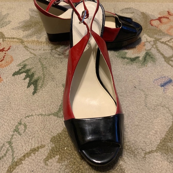 Calvin Klein Patent Leather Bonnie Wedge - Picture 2 of 2